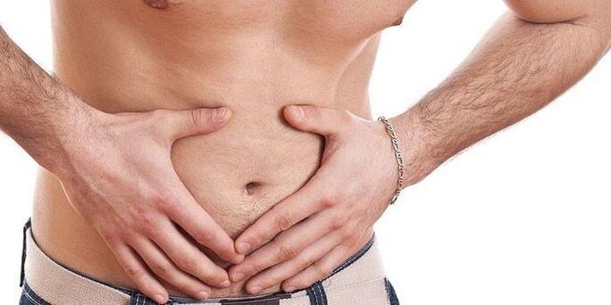 bolesť brucha s chronickou prostatitídou